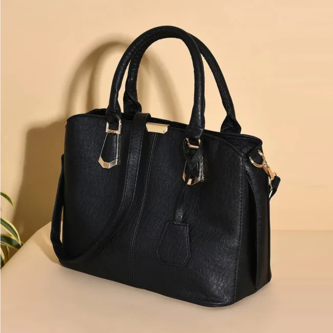 hand-bag-1-1 Women's Leather Handbag (Black)